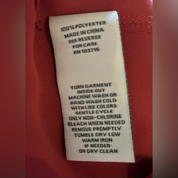 NWT Nanette Lepore Deep Red Blouse Size Large - Picture 5 of 5